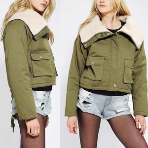 UNIF green Sherpa jacket